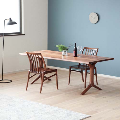 各地の名工房 KIRITSU 起立木工 カムイ Dテーブル 国産家具 無垢