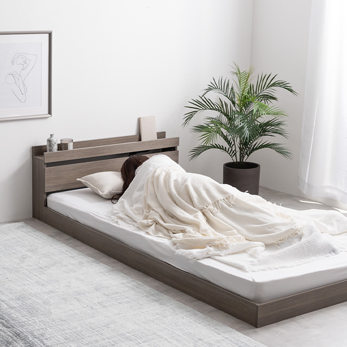 g99033]【シングル】Coroa フロアベッド ローベッド | 家具