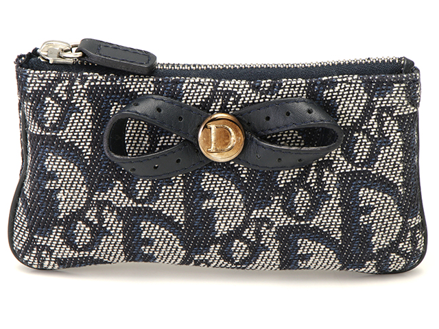 CHRISTIAN DIOR ディオール コインケース ブラック キーホルダー