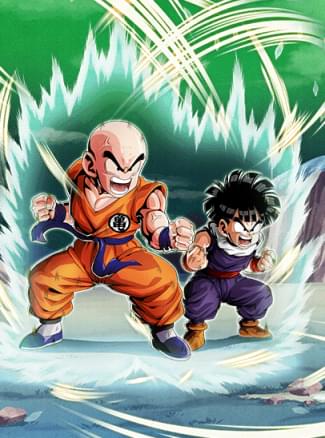 ドッカンバトル】LR『進退窮まる闘い』クリリン&孫悟飯(幼年期)[超速