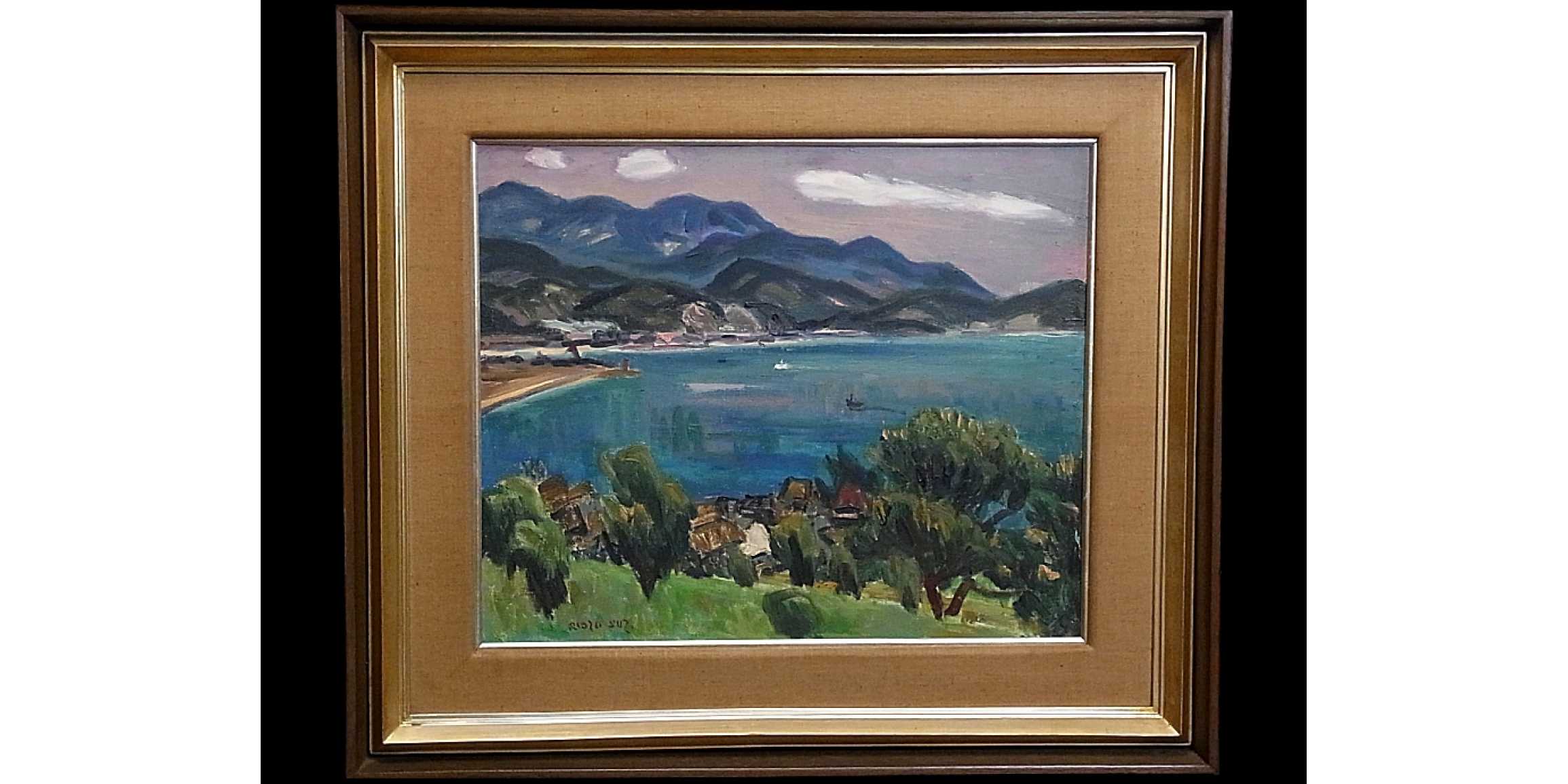 水彩画 鈴木信太郎作 長崎の風景 水彩画 鈴木信太郎作 長崎の風景