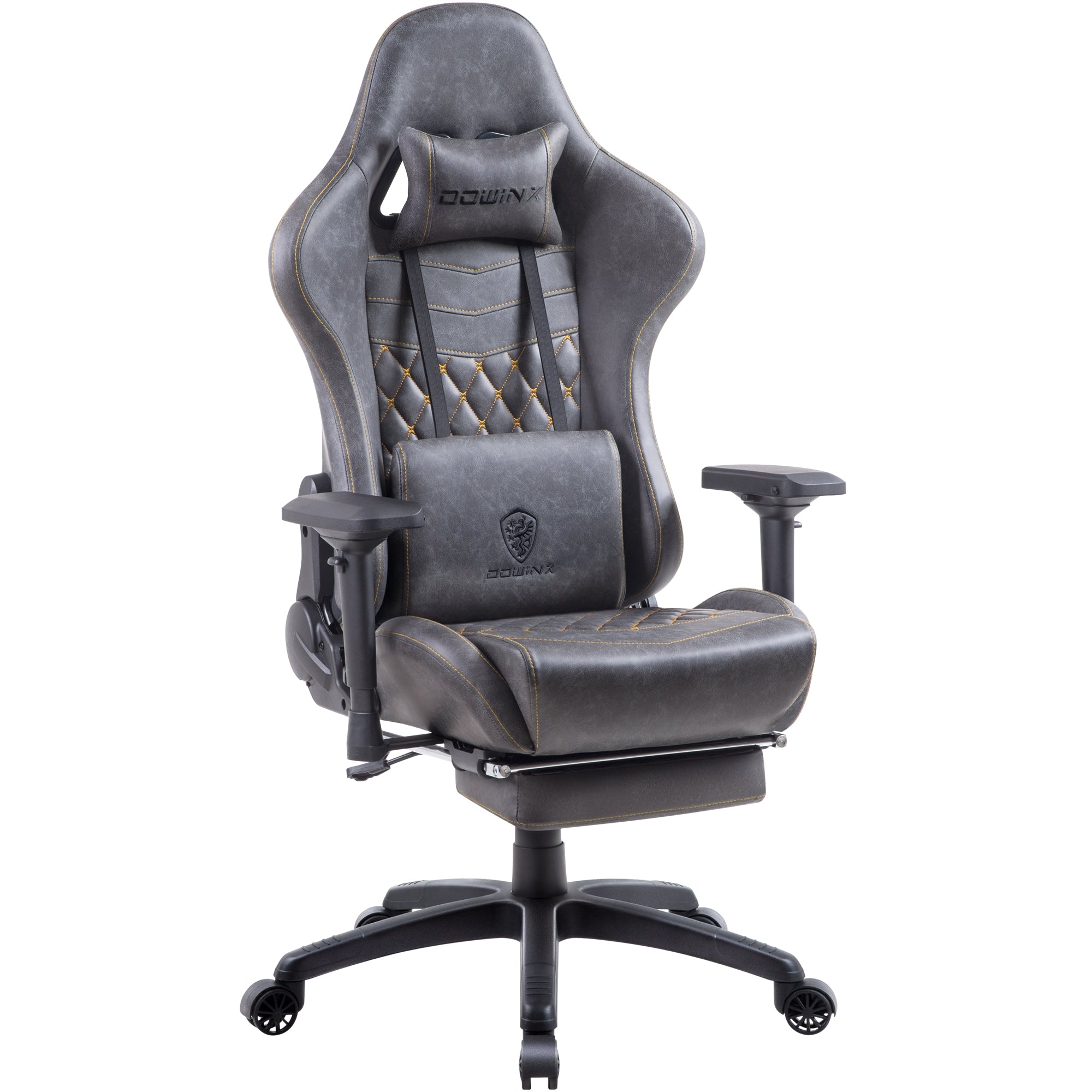 Dowinx レザー ゲーミングチェア LS-6689S 4D アームレスト (グレー