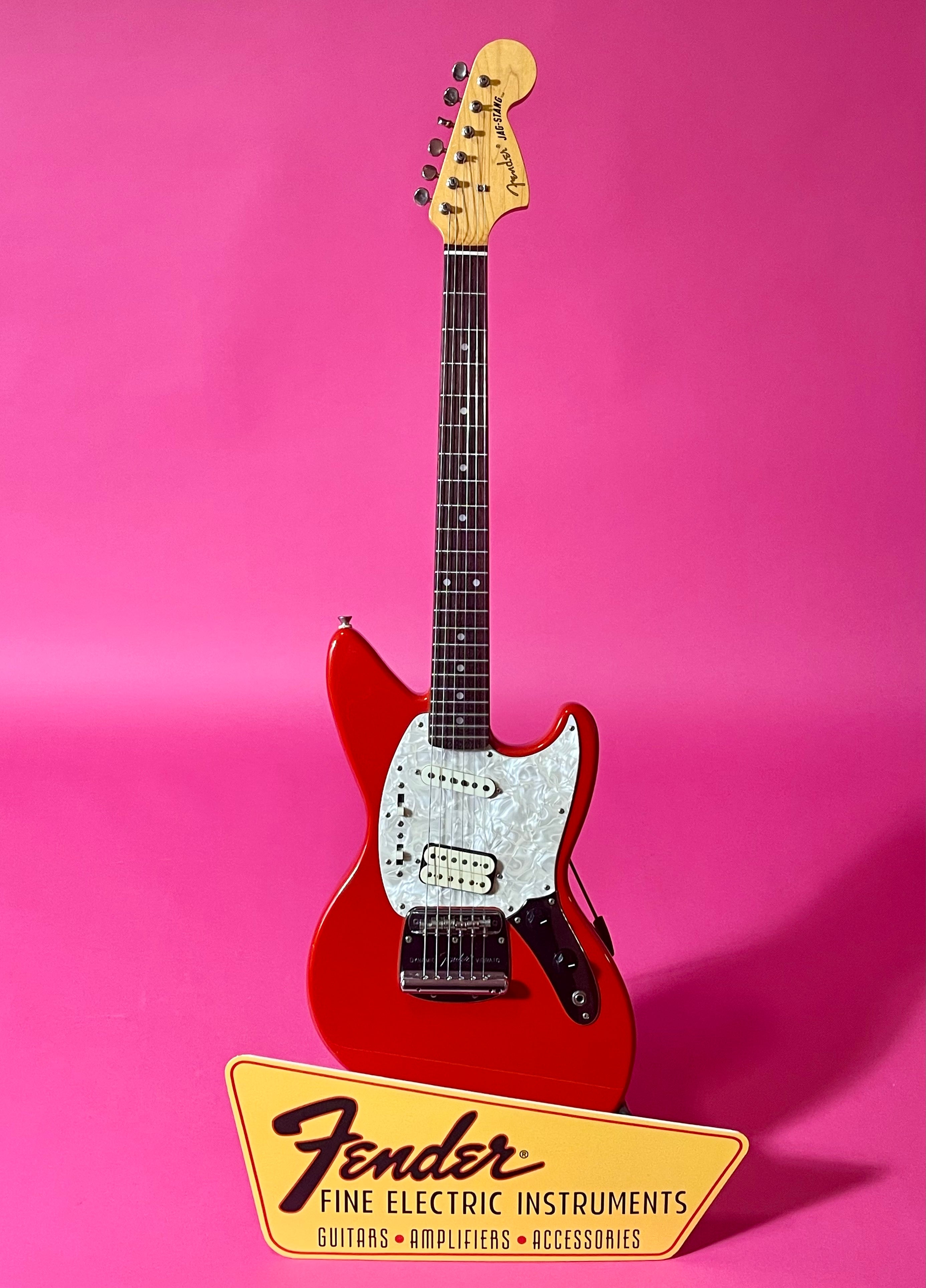 1997 Fender Jag-Stang Fiesta Red Kurt Cobain – Draggin' Guitars