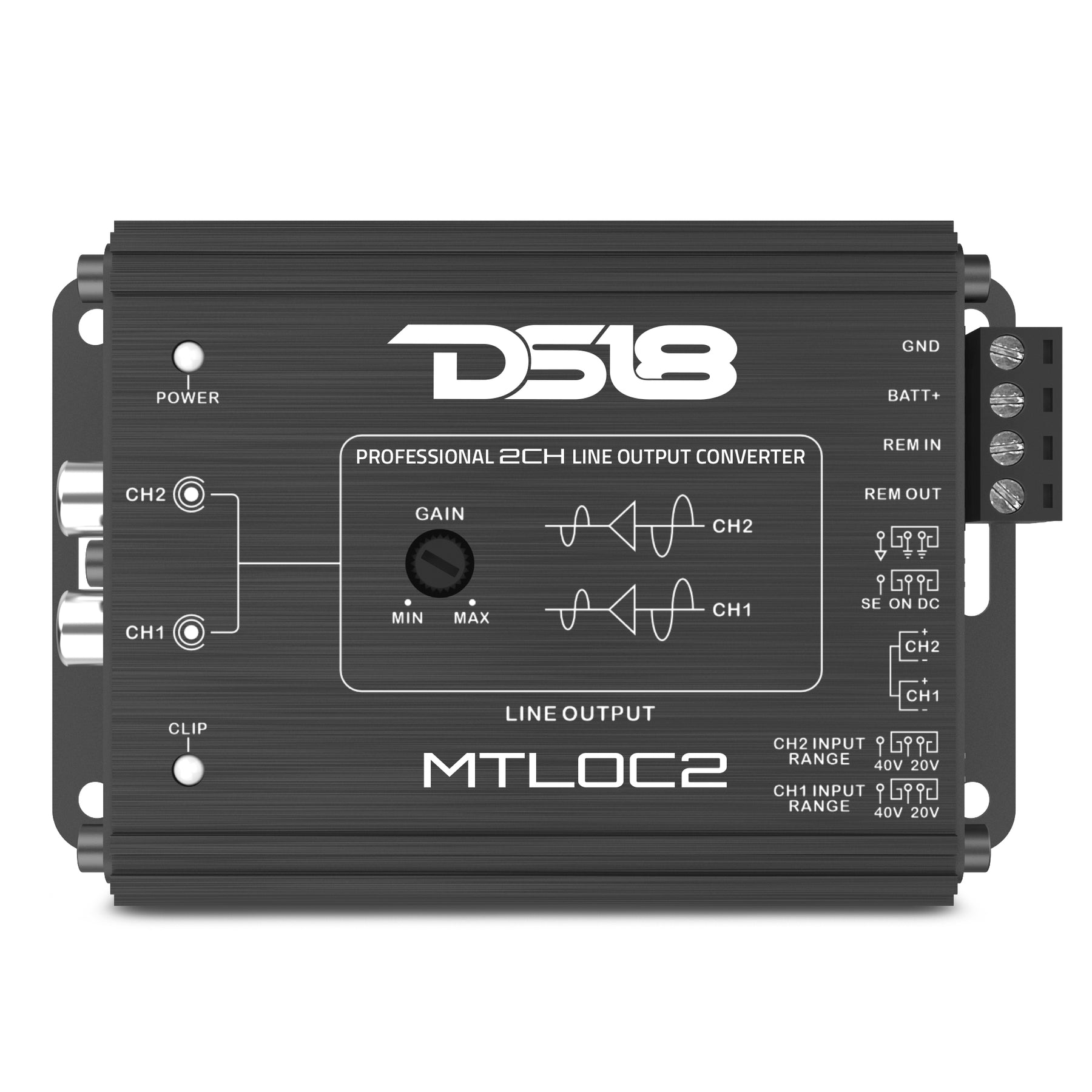 DS18 2-Channel High-to-Low Level Line Output Converter with Remote