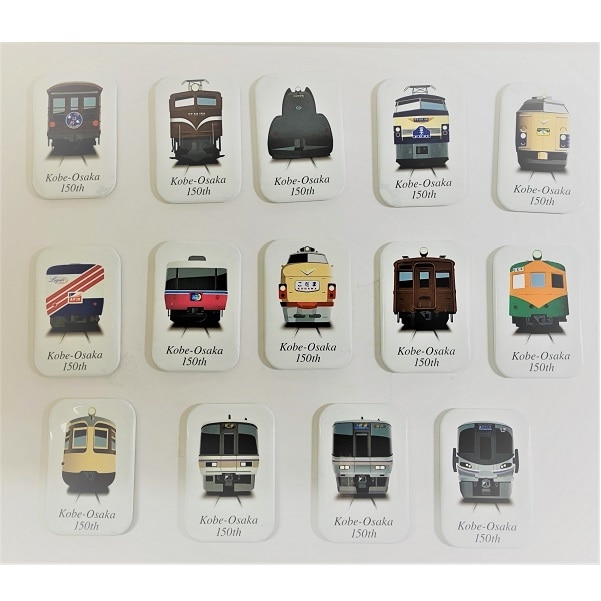 神戸大阪鉄道開業150年 缶マグネットコレクション: 鉄道グッズ