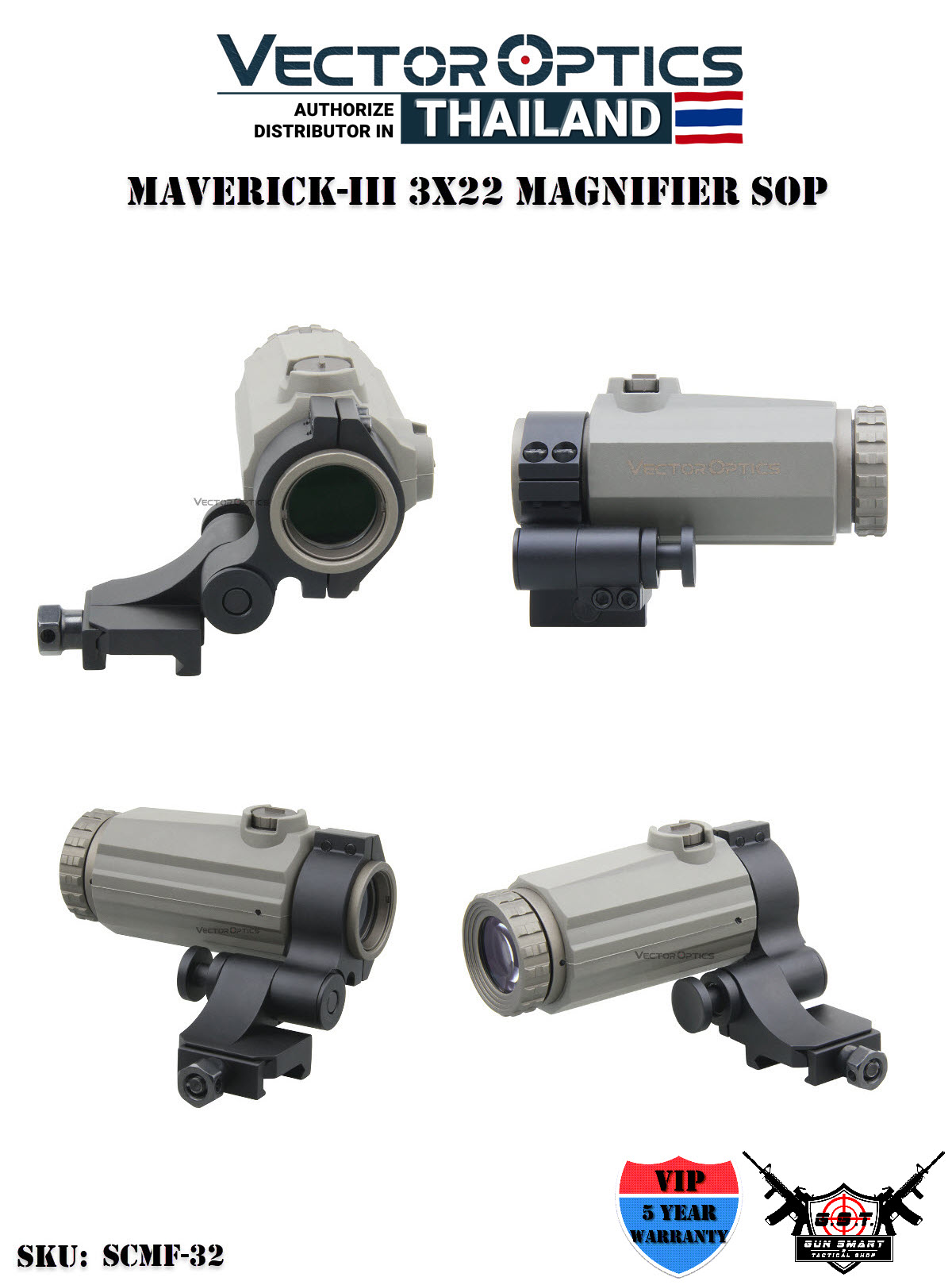 MAVERICK-III 3X22 MAGNIFIER SOP - VectorOpticsThailand