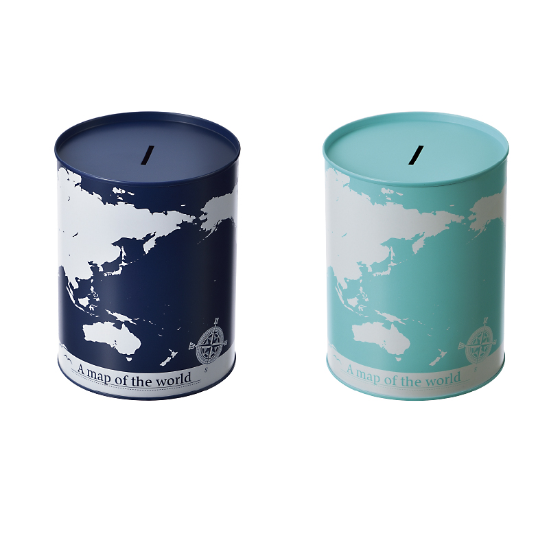 30万円貯金箱(世界地図) | エコー金属株式会社