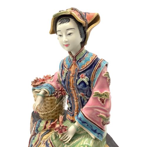 林乃河 中国 石湾陶器 婦人人形 美人像｜トレファクONLINE
