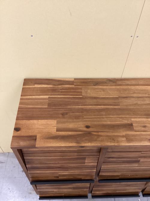 UNICO (ウニコ) レコードラック ブラウン×ブラック 266 2×3 フラップ扉