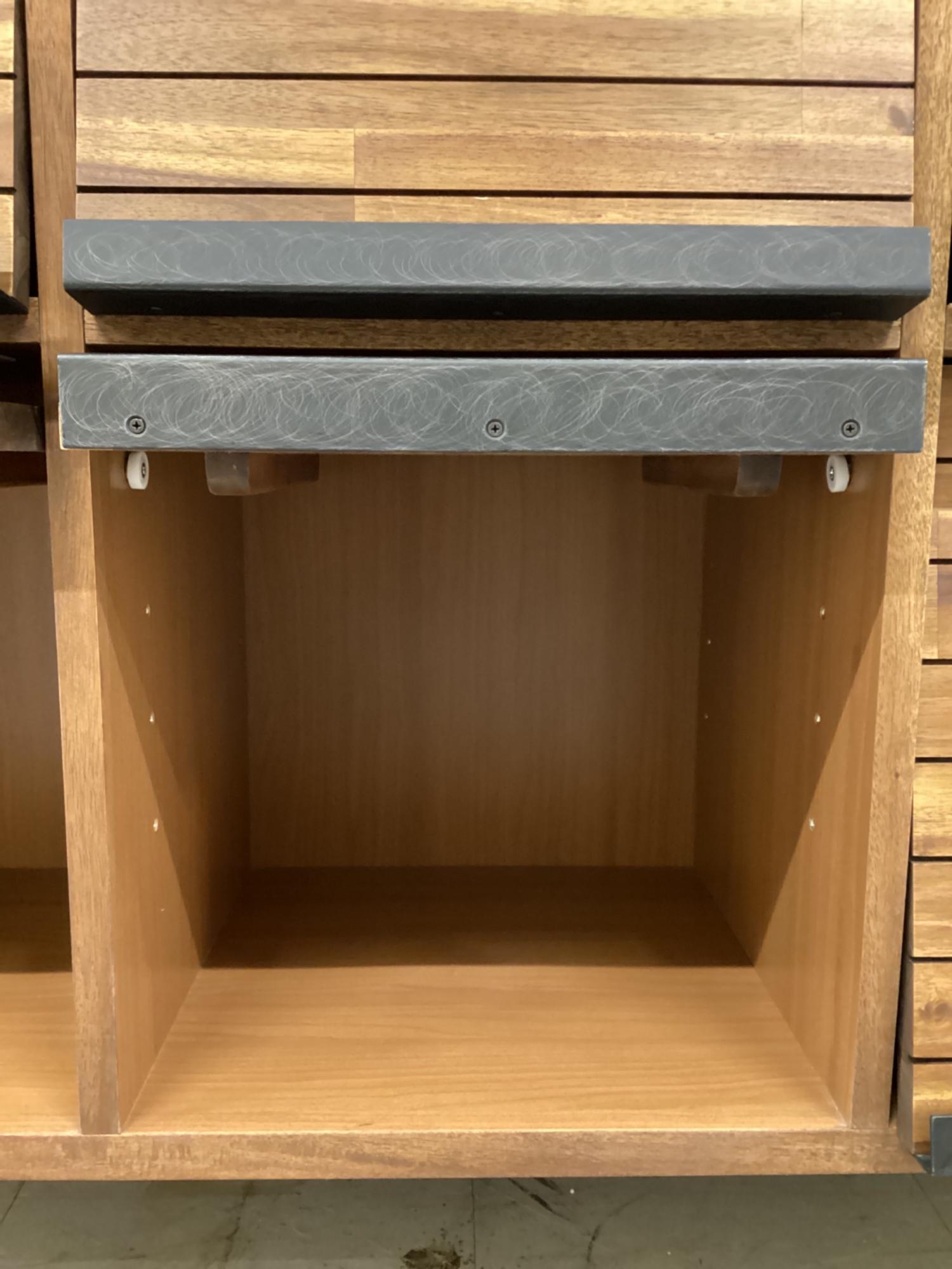 UNICO (ウニコ) レコードラック ブラウン×ブラック 266 2×3 フラップ扉