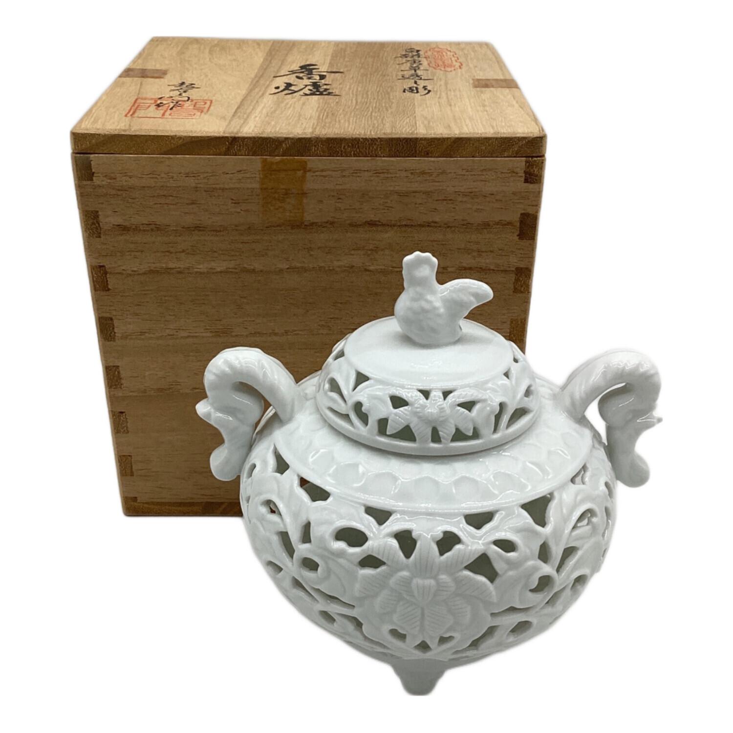 白磁唐草透し彫 香炉 有田焼｜トレファクONLINE