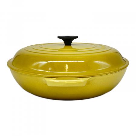LE CREUSET (ルクルーゼ) 両手鍋 30cm イエロー ビュッフェ