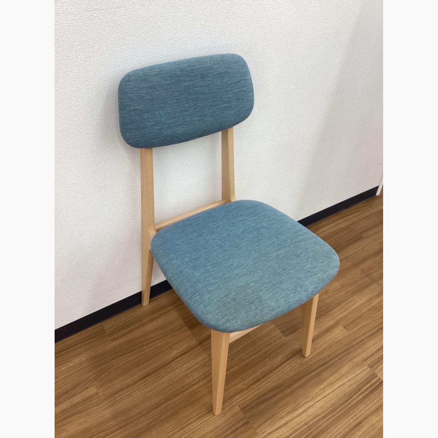 IDEE (イデー) ダイニングチェアー ナチュラル×ブルー ビーチ材 LOOMIS