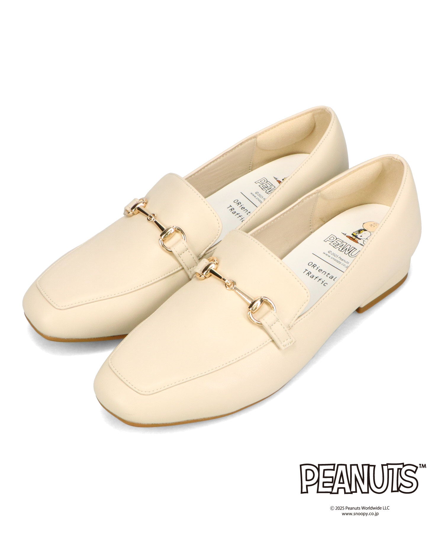 跳べるパンプス】PEANUTSデザインビットモチーフローファー/跳べる