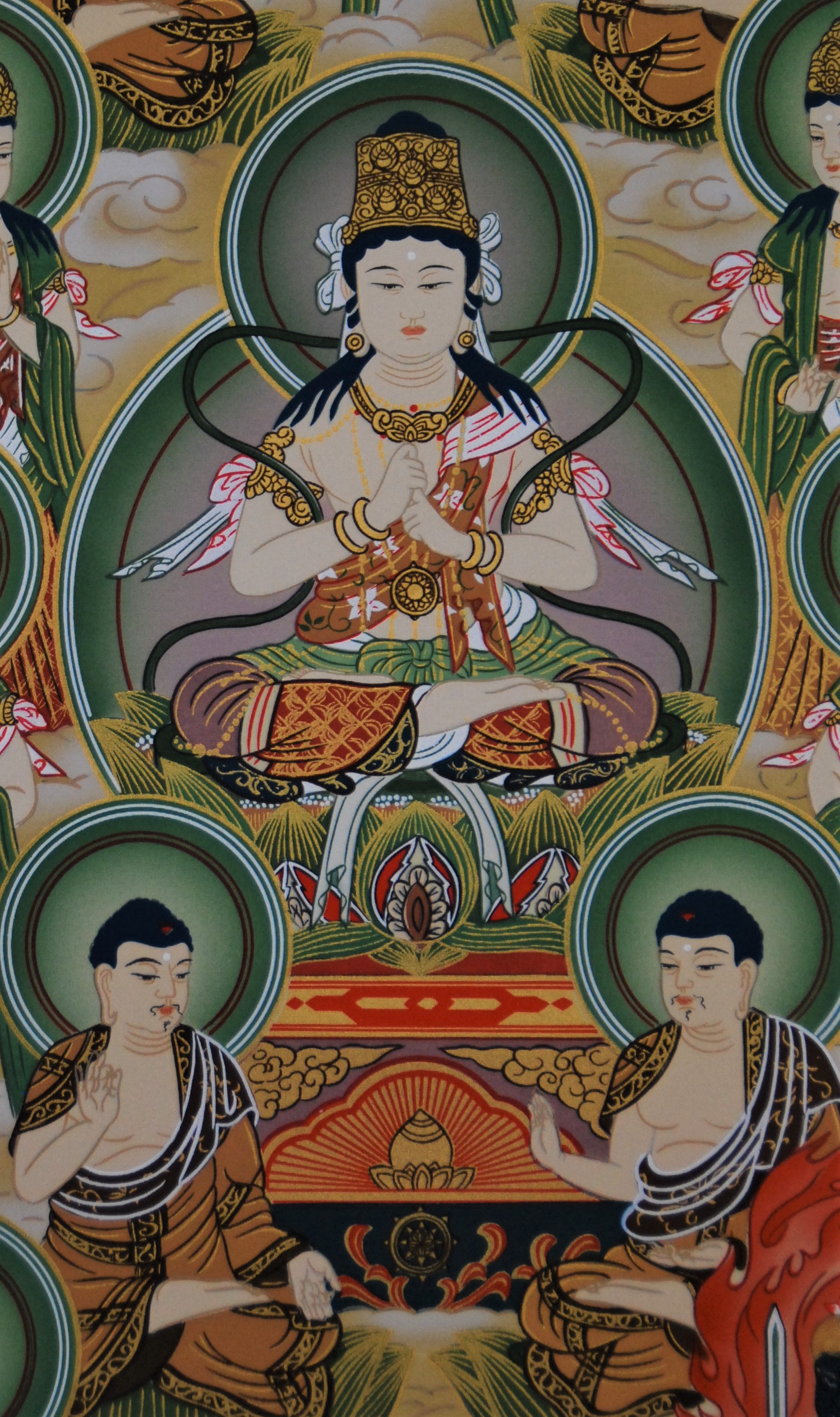 阿波掛軸堂 / K-04 真言十三佛大師付【絹本肉筆】（田中華堂）