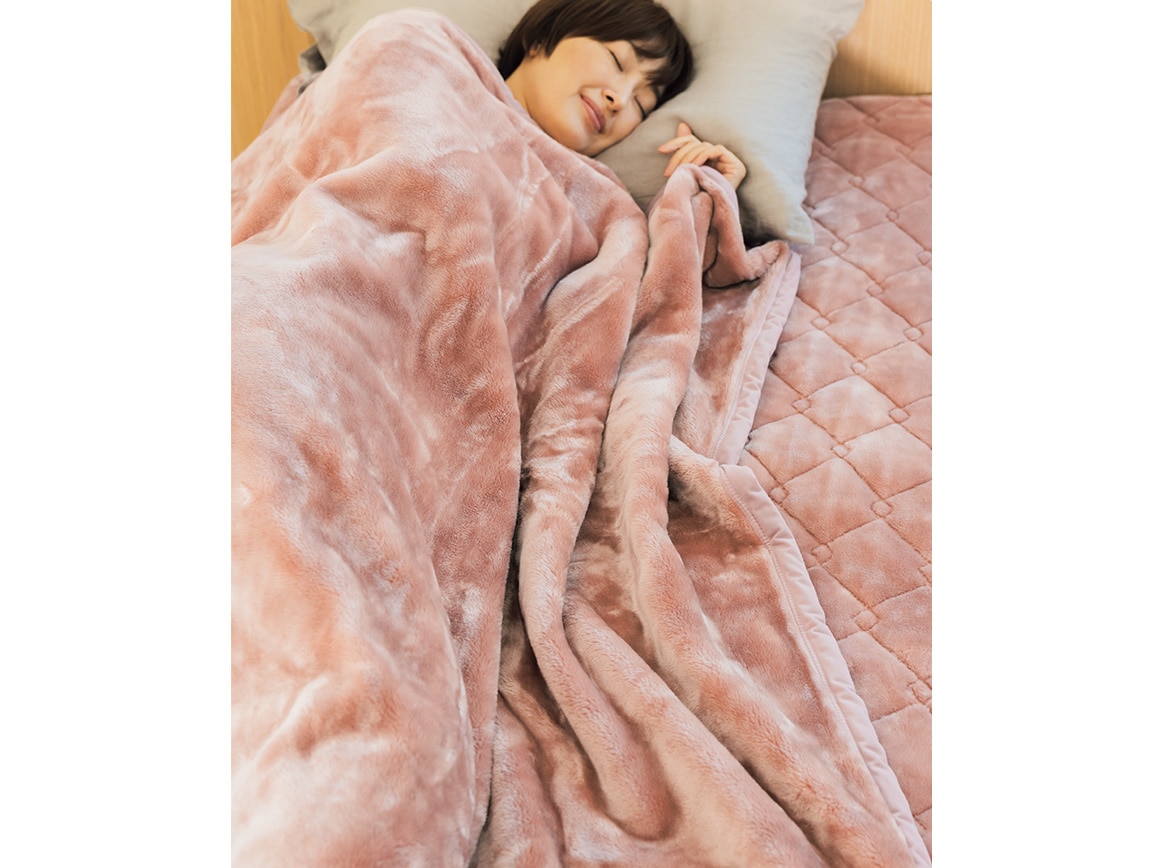 泉大津 カシミヤタッチの吸湿発熱ケット(85_スモークローズ