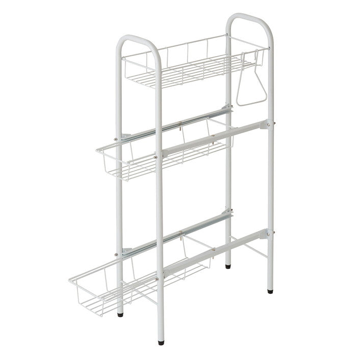 ランドリーサイドラック ホワイト アジャスター付 CW-86｜平安伸銅工業