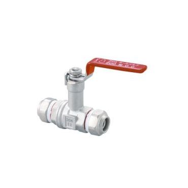 バルブを豊富に在庫｜VZBH Zlok継手用ボールバルブ 赤ハンドル