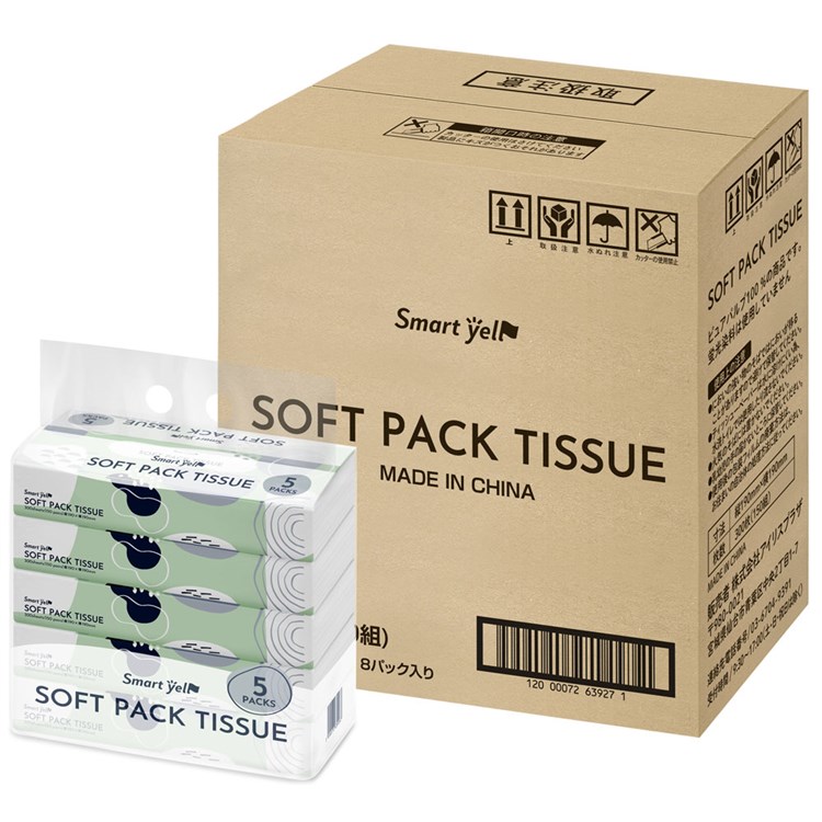 ティッシュ 150組 300枚x40P ピュアパルプ 100%