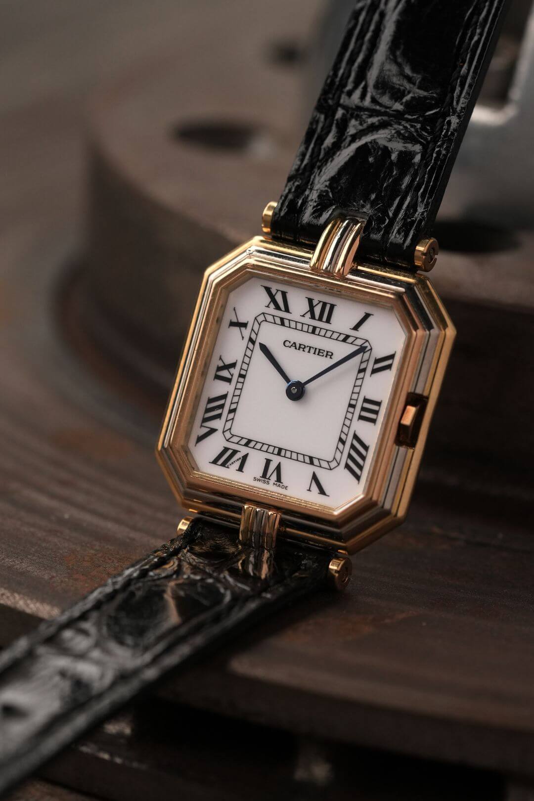 カルティエ/サンチュールLM/トリニティ/SWISS MADEホワイトローマン