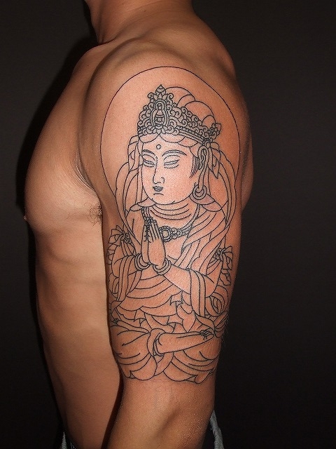 勢至菩薩 | 腕の刺青 | 東京 刺青 タトゥー 和彫り 洋彫り 刺青師二