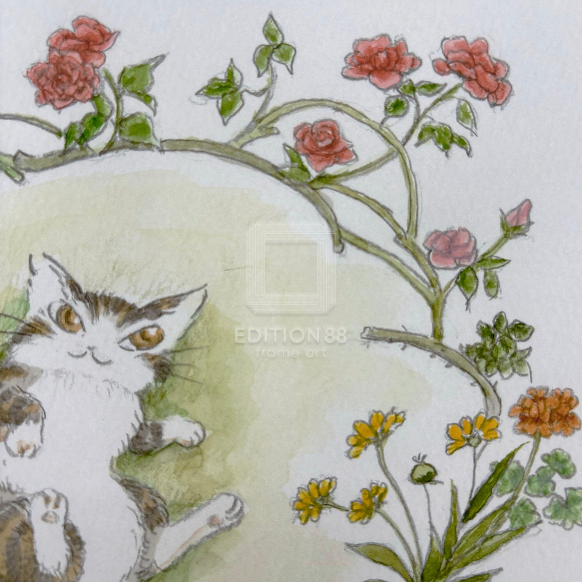 猫のダヤン 88グラフ「ダンチョさんの庭」/池田あきこ（直筆サイン入り