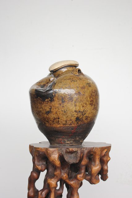 茶人花押印 ルソン壺/呂宋壺 茶壺 P164｜骨董店 のびる 古美術 骨董