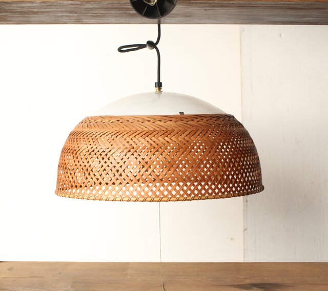 ヤマギワ 近藤昭作「竹のあかり」半月型 3灯ペンダントライト A038