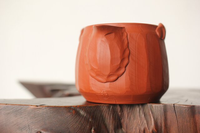 杉江木仙 常滑 朱泥茶注/急須 P341｜骨董店 のびる 古美術 骨董 和風