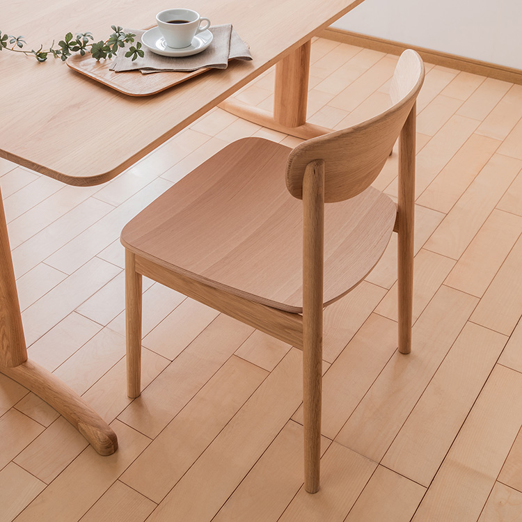 アームレスチェア CW5645 板座 ウォールナットナチュラル 通販