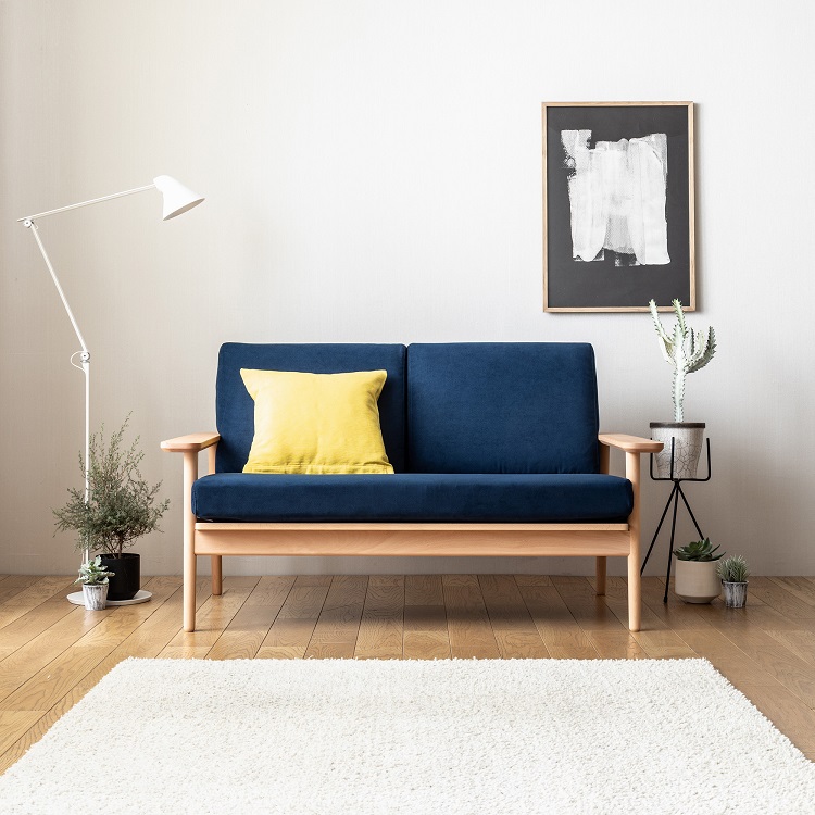 カリモク　ネイビー　2.5人　ソファ カリモク家具（KARIMOKU FURNITURE） 【地域限定】【カリモク】 2.5人