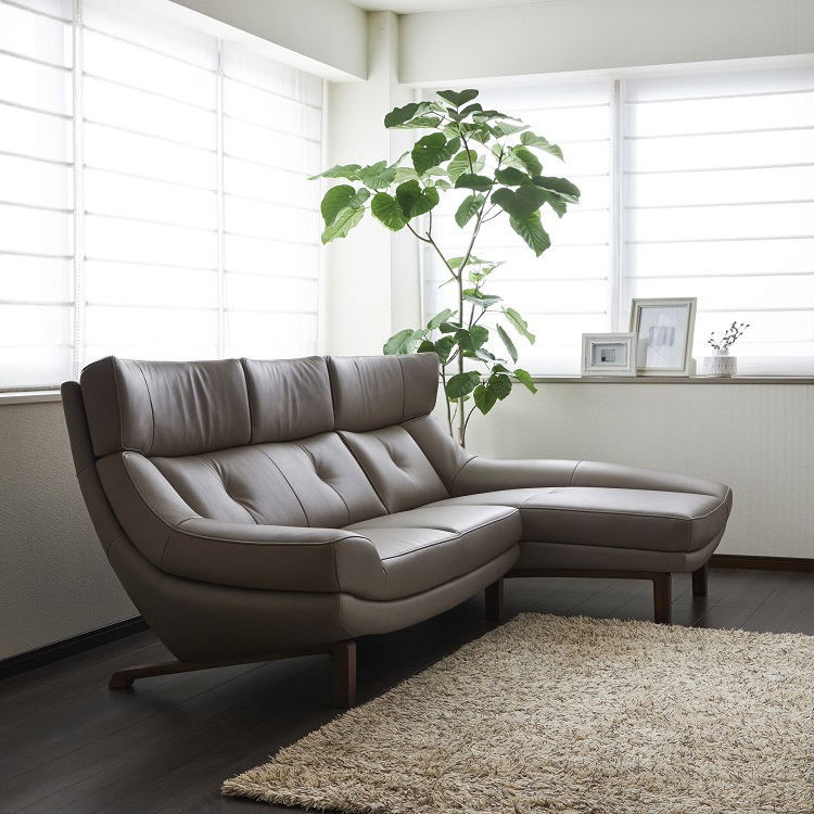 右肘2人掛ソファ ZU4628 グレージュ モカブラウン 通販 | 【公式