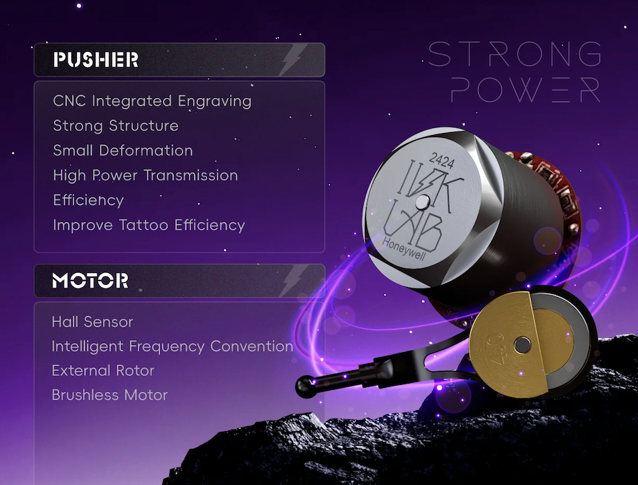 INKLAB T7 Max Wireless Adjustable Stroke Tattoo Machine with Voice