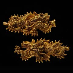 古後藤 金無垢這龍図目貫 ｜日本刀販売は永楽堂