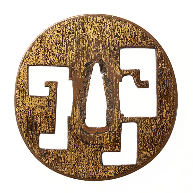 埋忠 鍵形文様透鍔/鐔 ｜日本刀販売は永楽堂