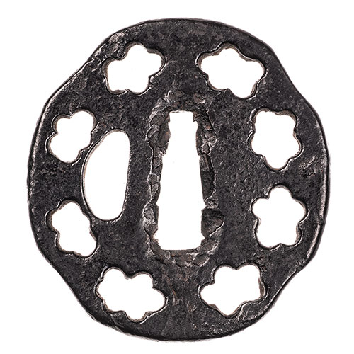 伝山吉 雪花透鍔/鐔 保存刀装具 ｜日本刀販売は永楽堂