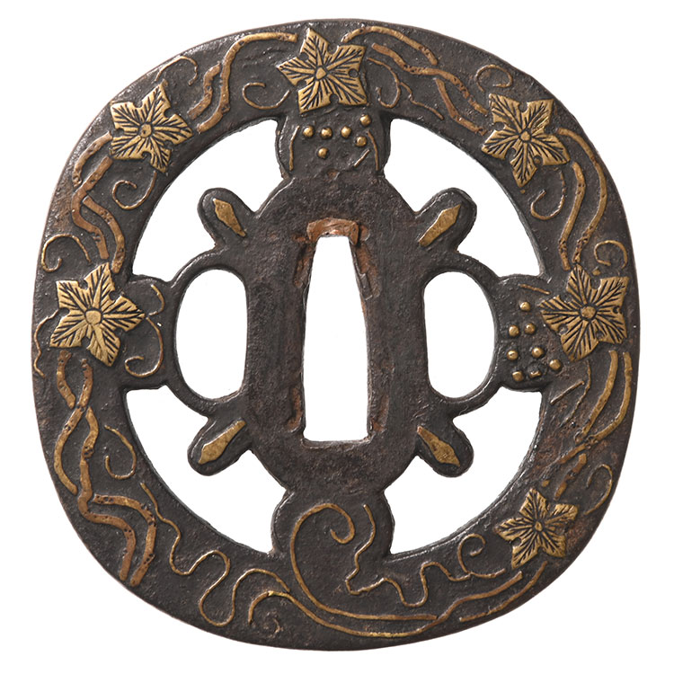 平安城 桔梗図鍔/鐔 ｜日本刀販売は永楽堂