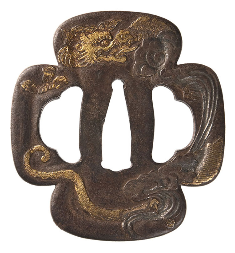 甚吾 雲龍図鍔/鐔 特別保存刀装具 ｜日本刀販売は永楽堂