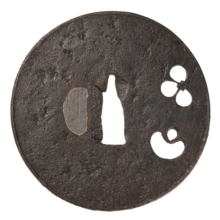 古甲冑師 梅花括猿透鍔/鐔 特別保存刀装具 ｜日本刀販売は永楽堂