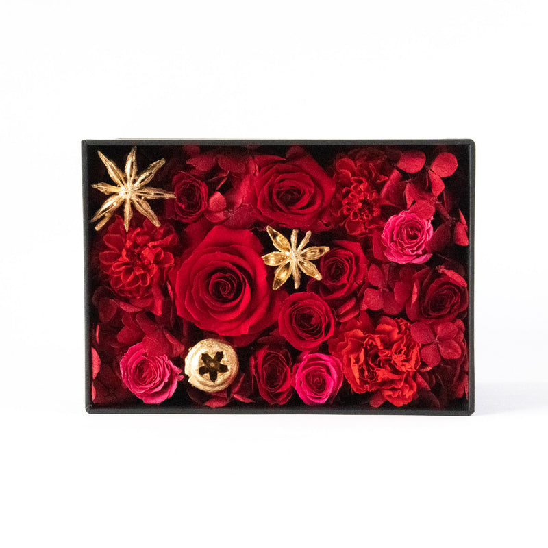 プリザーブドフラワーボックス オリジナル-ブライトレッド – EL TIEMPO
