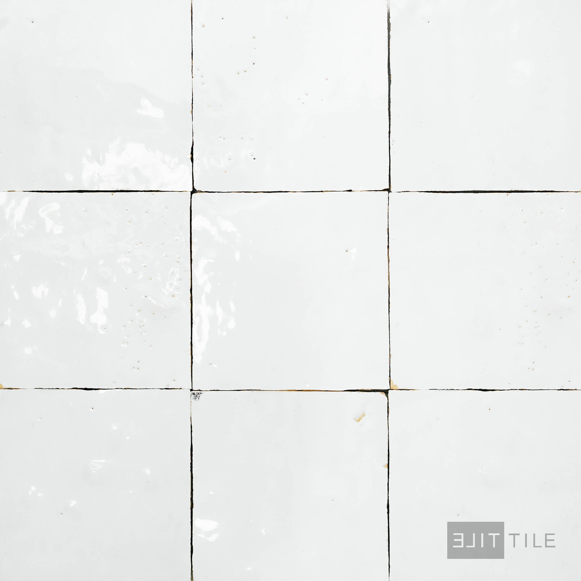 Zagora Field Tile Glossy 4X4 Neige Blanc - Elit Tile
