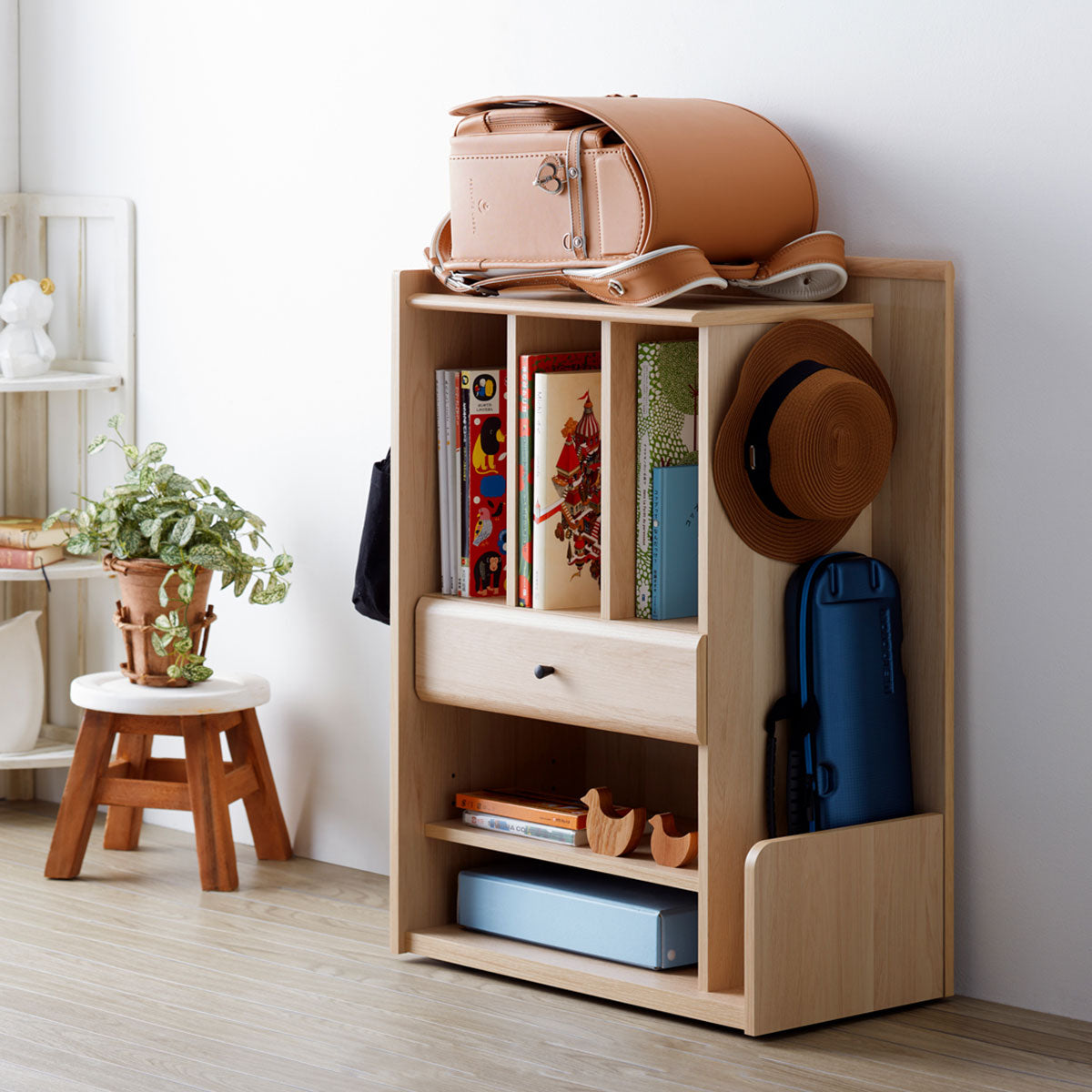 ランドセルラック 子供用 ラック ワゴン チェスト 本棚 リビング 収納