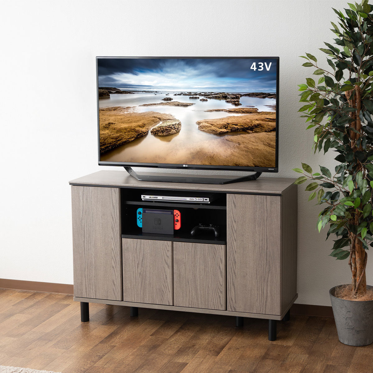 テレビボード テレビ台 ミドルボード 幅111cm ヴィンテージ 収納 24