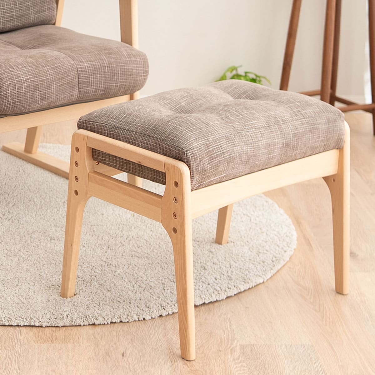 オットマン スツール ベンチ 「akari-あかり」 完成品 高さ調節可能