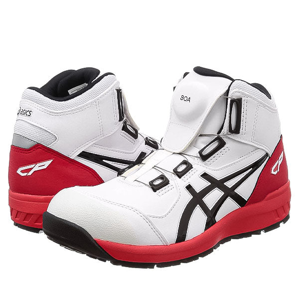 アシックス 安全靴 ウィンジョブ CP304 BOA ホワイト×ブラック 3E