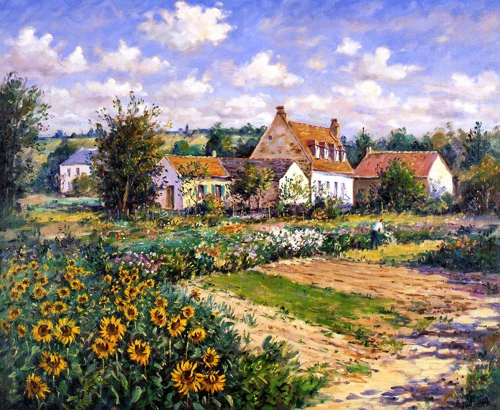 ブルターニュのひまわり畑 | CHAMP DE TOURNESOLS EN BRETAGNE | 江夏