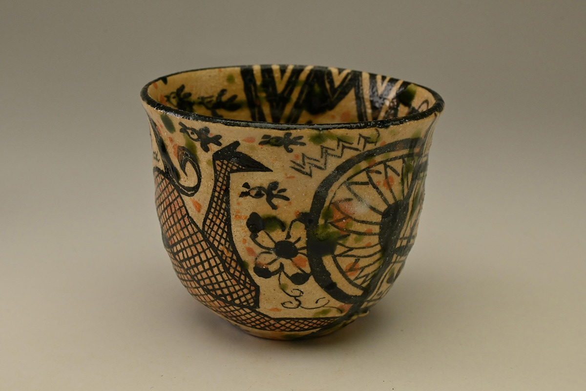 深見文紀 No.059006 弥七田漫画織部ぐい呑 | えにし庵