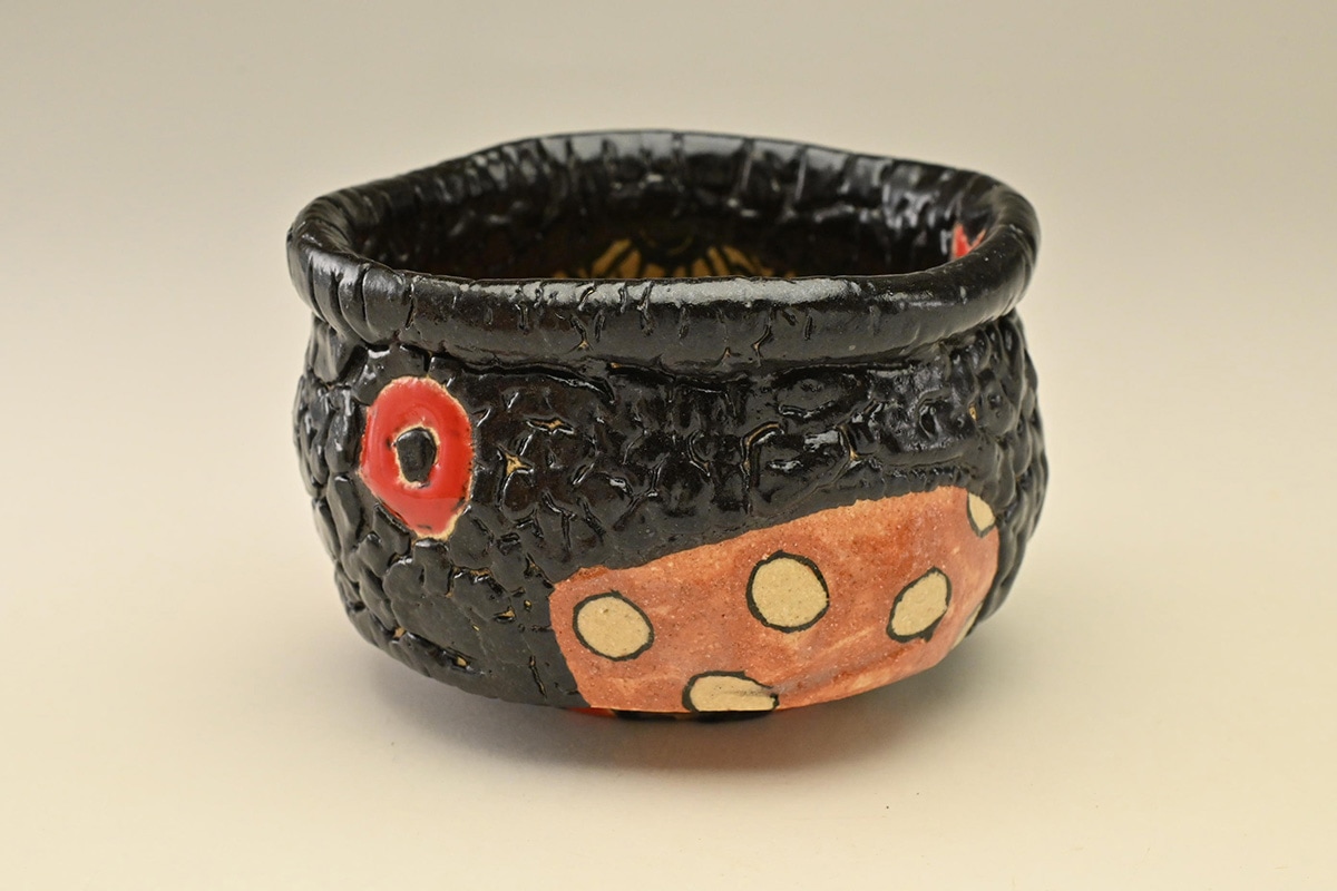 深見文紀 No.059007 黒漫画織部ぐい呑 | えにし庵