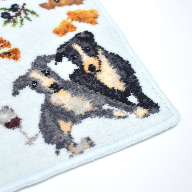 日本製 イタリアングレーハウンド イタグレ柄 シェニール織 ハンカチ