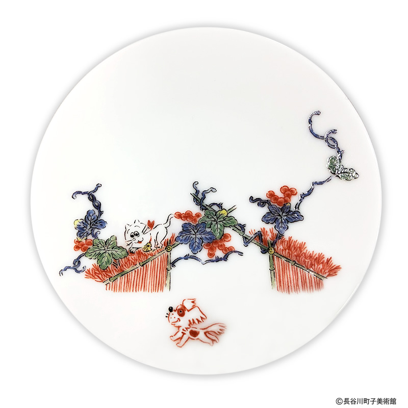 サザエさん 50周年有田焼豆皿 タマ・ハチ サザエさん オフィシャル